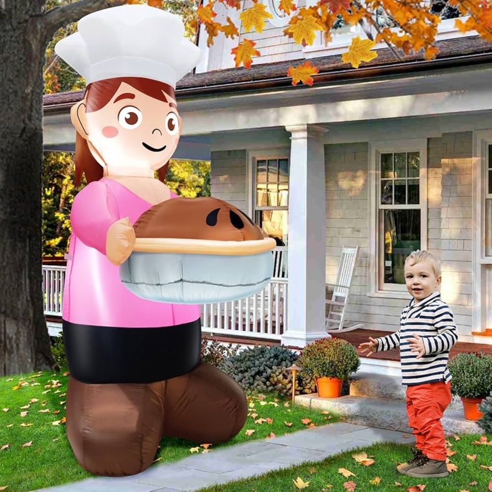 6 Foot Tall Inflatable Baker - Picture 3 of 8